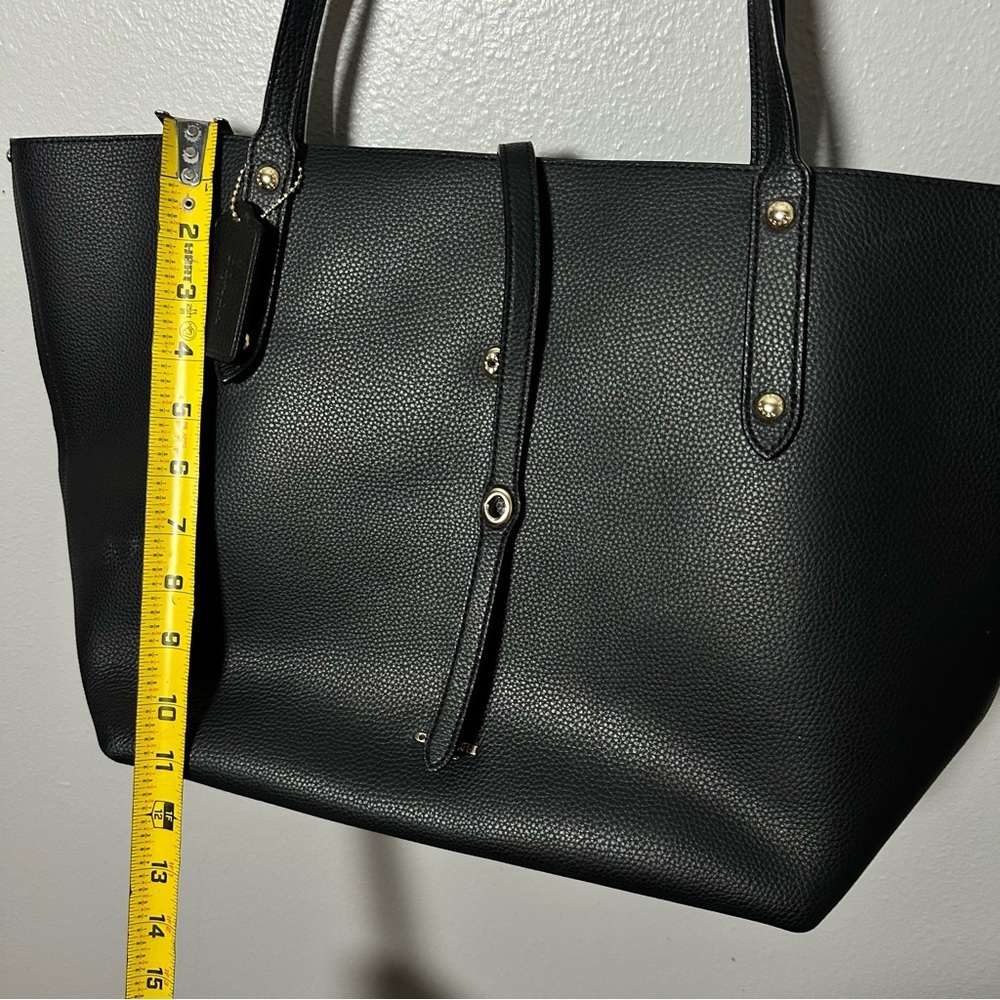Coach Black Market Pebbled Tote Bag with Gold‎ Accents Large - Picture 6 of 11
